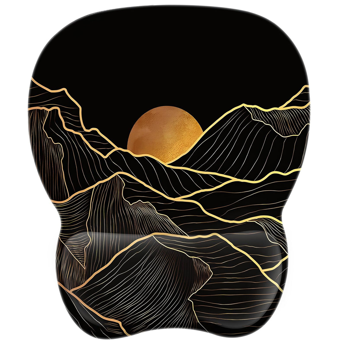 EooCoo Ergonomic Mouse Pad with Wrist Rest, Memory Foam Support Mousepad | Non-Slip Base for Computer, Cafe, Home & Office, 9.64 x 8.26 in Office Desk Accessories, Carpal Tunnel Relief