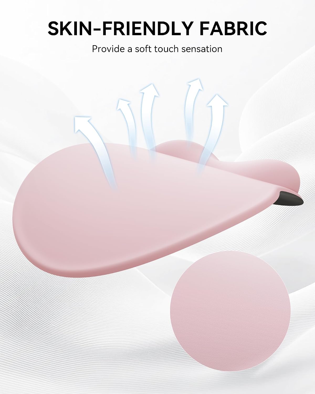 Mouse Pad with Wrist Rest for Desktop Large Ergonomic Mouse Mat(Light Pink) | 10.6''L x 9''W Size, Gel Wrist Support, Non-slip Base, Washable Surface, Laptop Mousepad