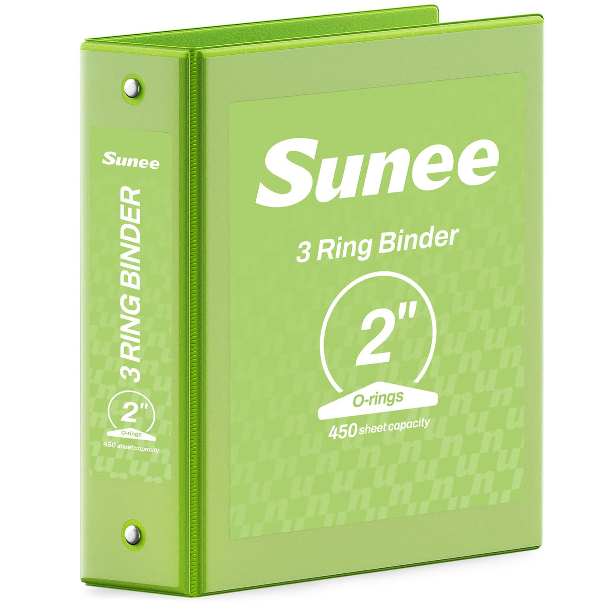 SUNEE 3 Ring Binder 1 Inch Pink 1 Pack, Holds 175 Sheets of Letter Paper, Clear View 1" Three Ring PVC-Free (Fit 8.5x11 Inches) for School or Office Supplies