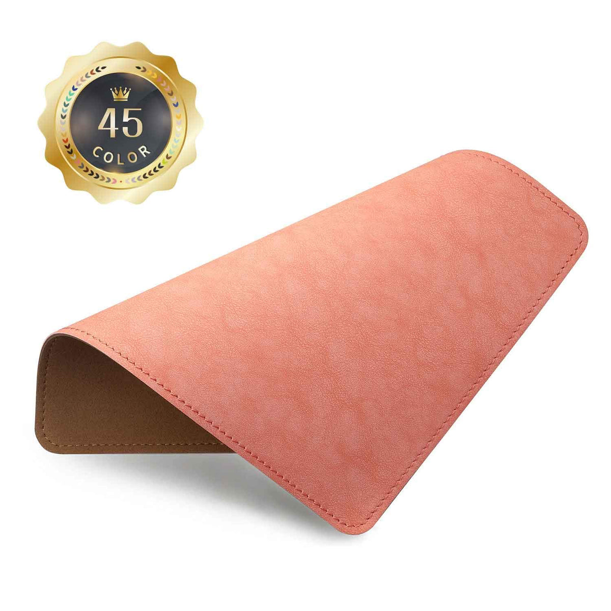 Mouse Pad, PU Mouse Pad，Leather Mouse Pad with Stitched Edge Micro-Fiber Base with Non-Slip Waterproof，Mouse Pad for Computers，Laptop, 8x11Inch (Caramel Brown)
