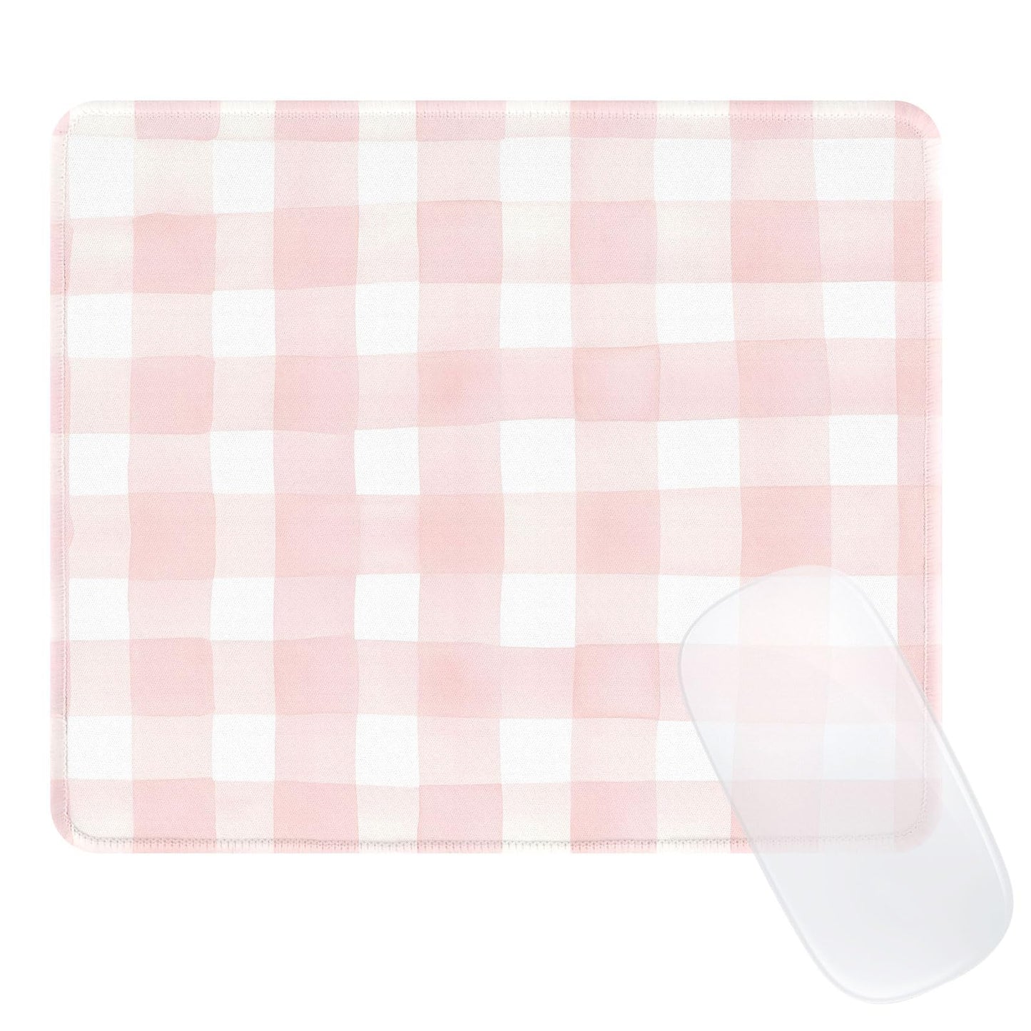 Cute Blue Stripes Mouse Pad, Waterproof Aesthetics Mouse Pads Design, Non-Slip Rubber Base Computer Simple Funny Mousepad,Small Mouse Mat Desk Accessories,Light Blue