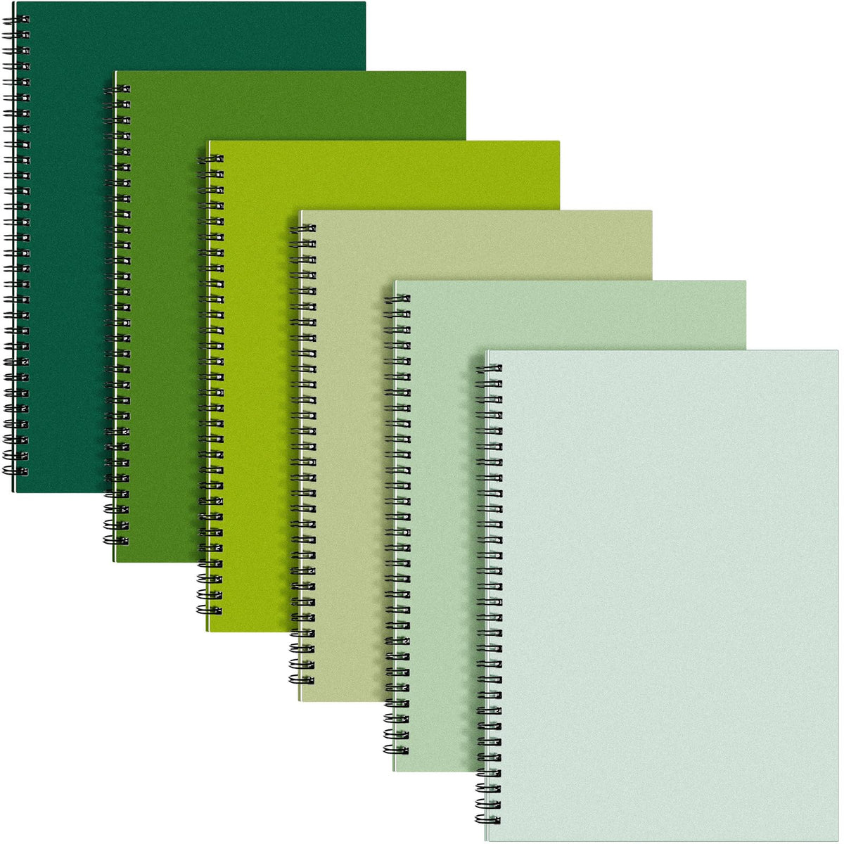 6 Pack Spiral Notebook 10.5x7.45 Notebook,Fresh,Morandi | B5 Spiral College Ruled Notebook,140 Page Journal, Writing Kraft Cover Lined Notepad for Office School Journaling