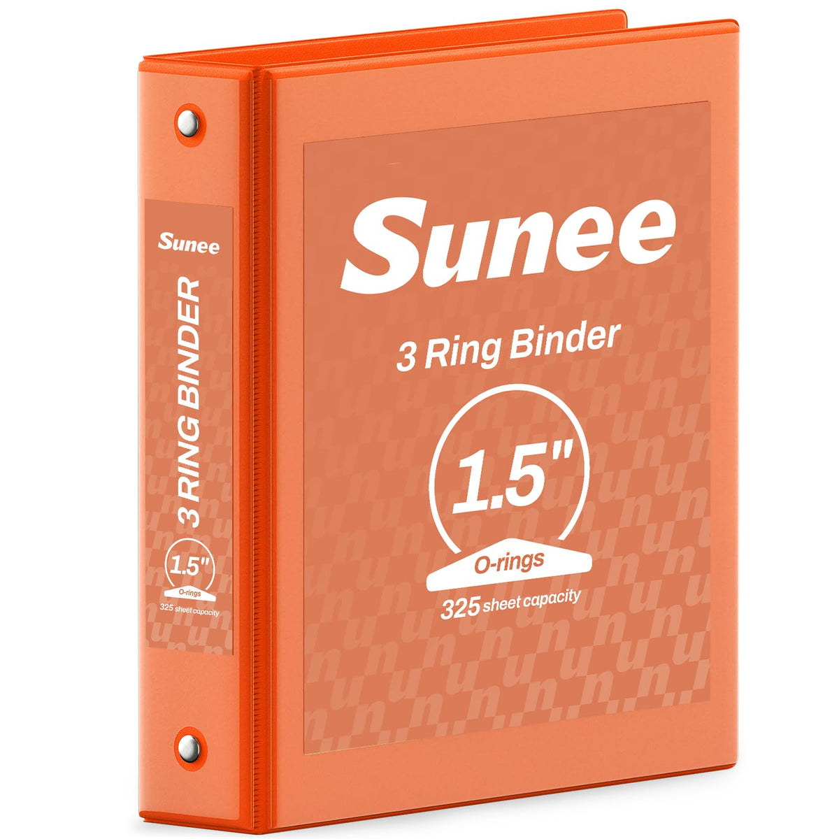 SUNEE 3 Ring Binder 1 Inch Pink 1 Pack, Holds 175 Sheets of Letter Paper, Clear View 1" Three Ring PVC-Free (Fit 8.5x11 Inches) for School or Office Supplies