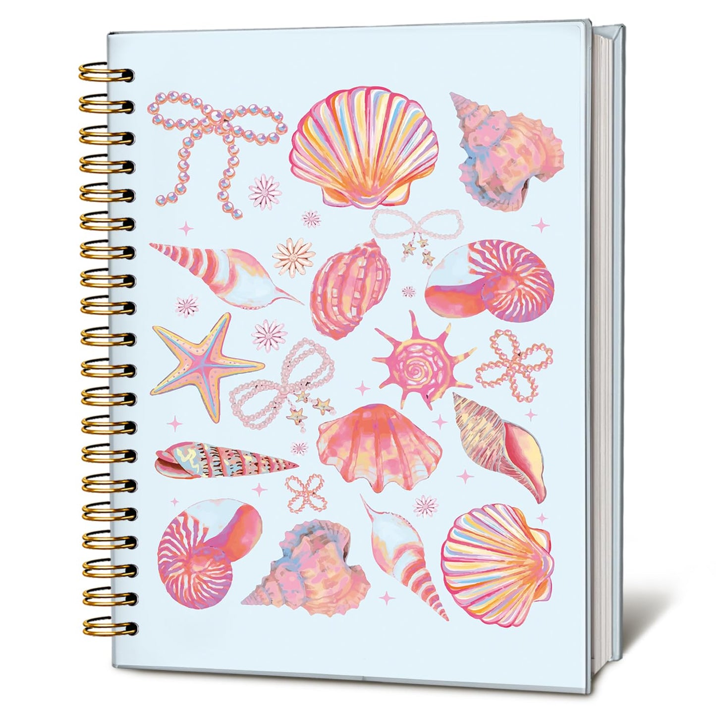 Cute Pink Bow Journal for Teen Girls & Women, Cute School Supplies - Cute Preppy Bow Stuff Birthday Gifts for Women Girls, Coquette Stuff Pink Bow Bible Hardcover Spiral Notebook 5.5x8.3