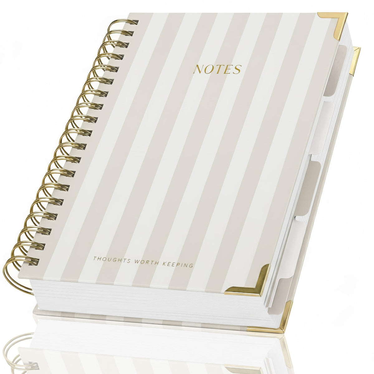 Aesthetic Thick Spiral Notebook With Tabs - Journal For Women Size B5 | College Ruled Note Book with 300 Lined Pages and Dividers - Perfect for Writing and Staying Organized at Work or School