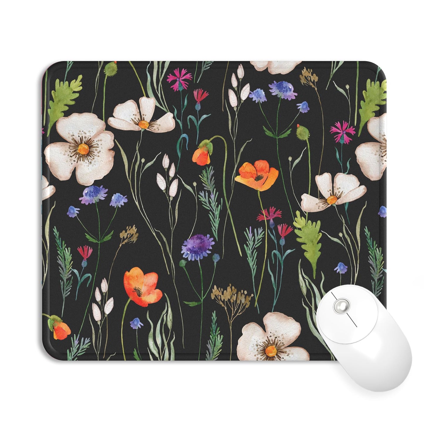 Mouse Pad with Wrist Rest, Comfortable Computer Mousepad with Gel Wrist Support Smooth Surface and Non-Slip PU Base for Pain Relief, Laptop, Office & Home (Rose)