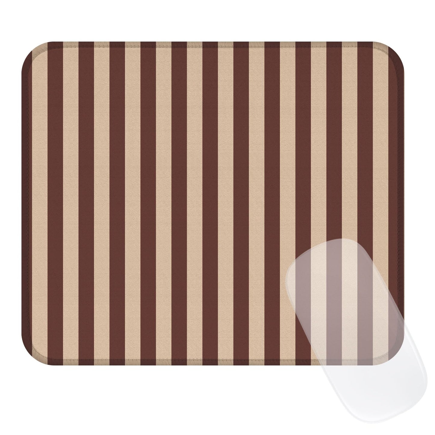 Cute Blue Stripes Mouse Pad, Waterproof Aesthetics Mouse Pads Design, Non-Slip Rubber Base Computer Simple Funny Mousepad,Small Mouse Mat Desk Accessories,Light Blue