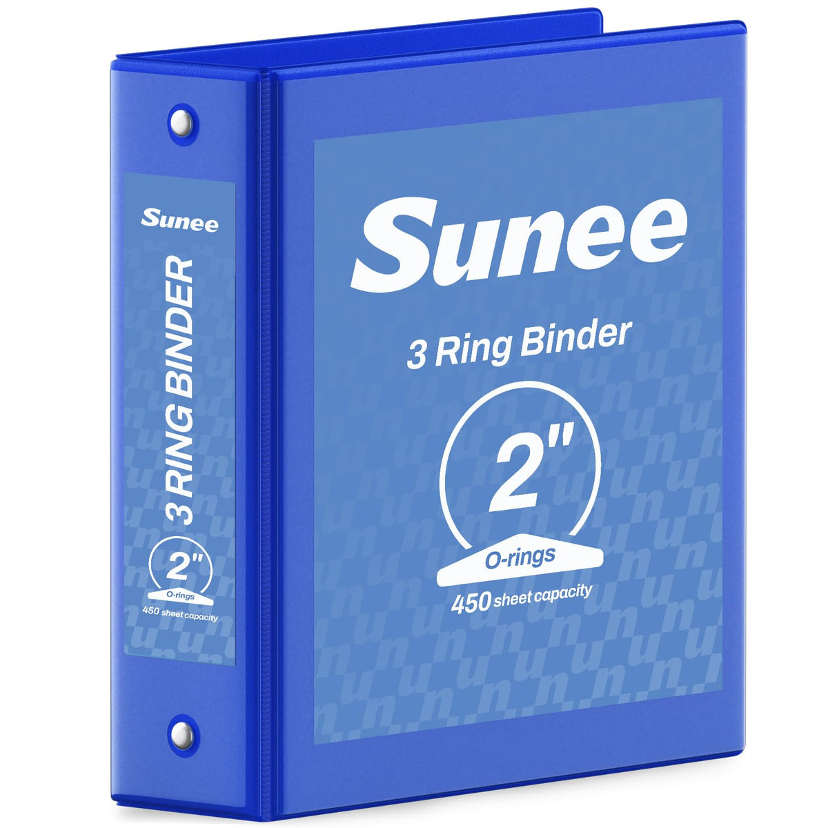 SUNEE 3 Ring Binder 1 Inch Pink 1 Pack, Holds 175 Sheets of Letter Paper, Clear View 1" Three Ring PVC-Free (Fit 8.5x11 Inches) for School or Office Supplies
