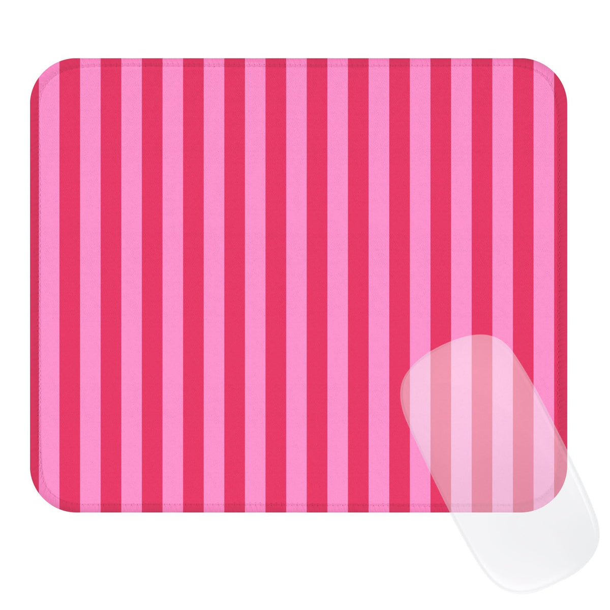 Cute Blue Stripes Mouse Pad, Waterproof Aesthetics Mouse Pads Design, Non-Slip Rubber Base Computer Simple Funny Mousepad,Small Mouse Mat Desk Accessories,Light Blue