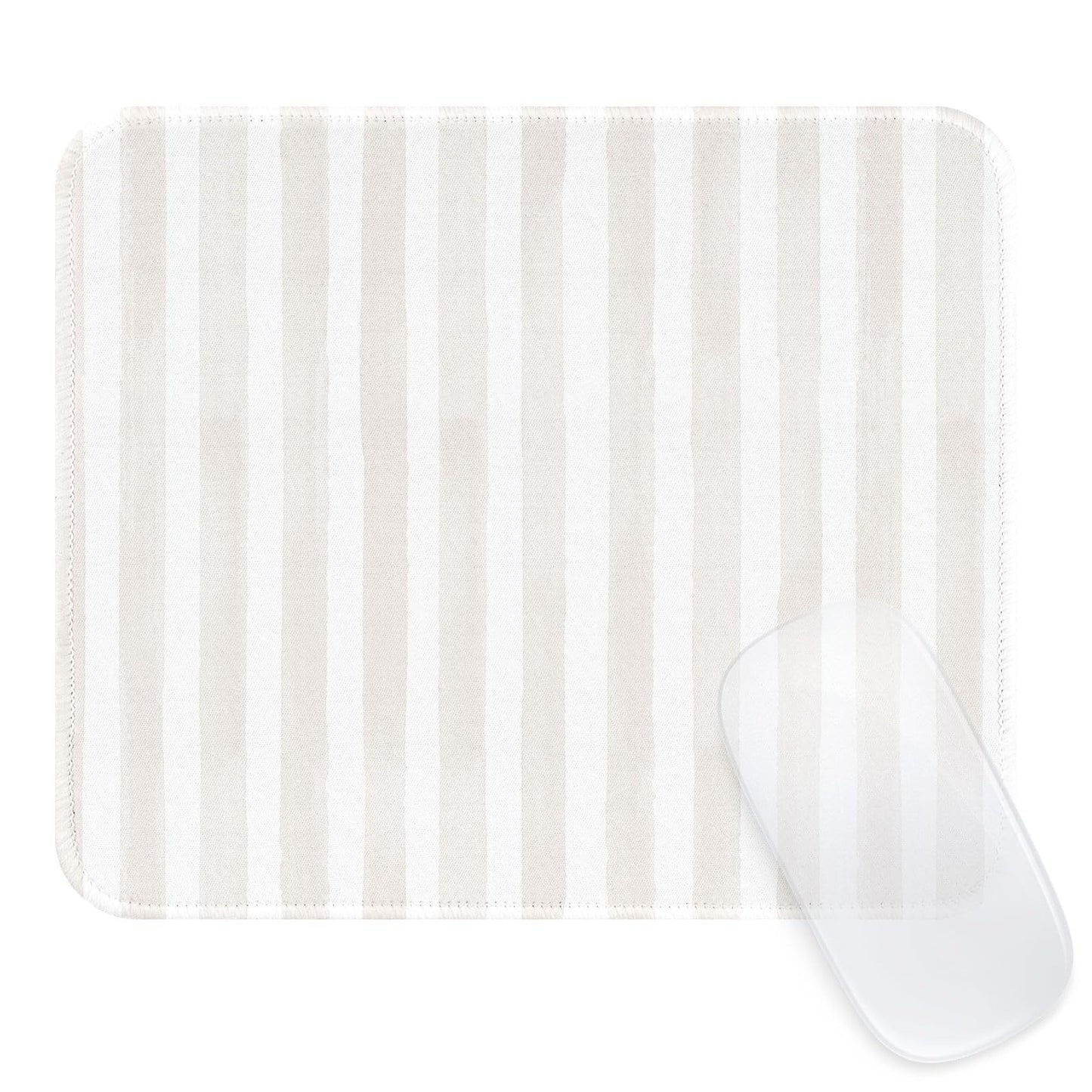 Cute Blue Stripes Mouse Pad, Waterproof Aesthetics Mouse Pads Design, Non-Slip Rubber Base Computer Simple Funny Mousepad,Small Mouse Mat Desk Accessories,Light Blue