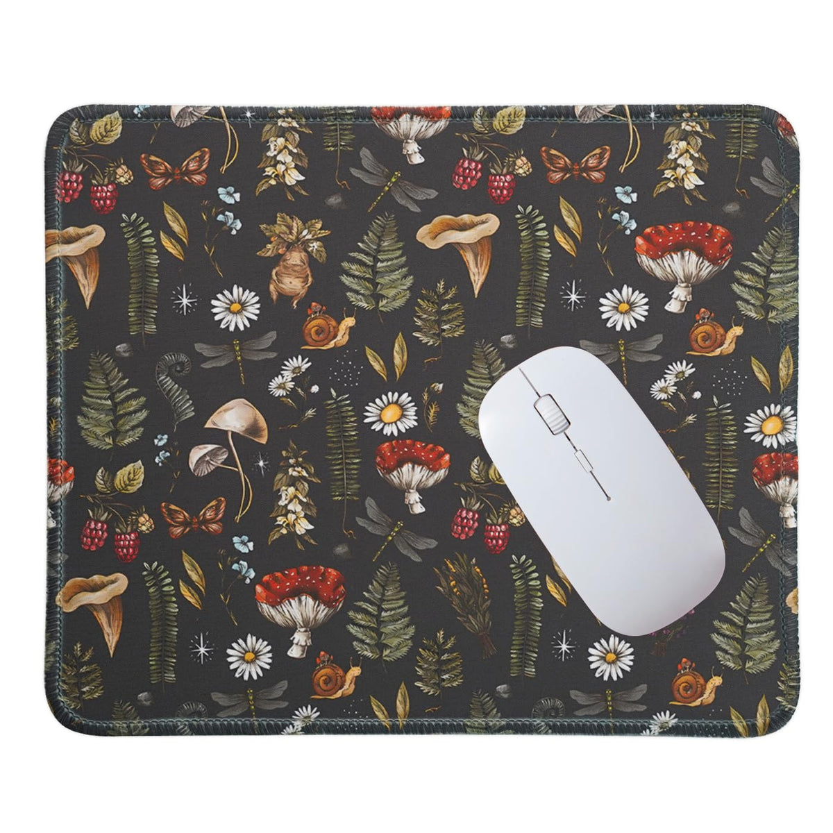 Mouse Pad for Desk with Stitched Edge, Premium Cute Washable Mouse Pads. Computer Mousepad with Non-Slip Rubber Base, Mousepads for Laptop, 9.25x7.75x0.12 inch (Pink Stripes)