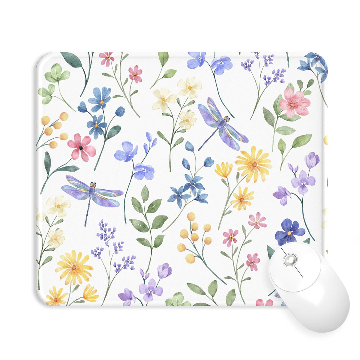 Mouse Pad with Wrist Rest, Comfortable Computer Mousepad with Gel Wrist Support Smooth Surface and Non-Slip PU Base for Pain Relief, Laptop, Office & Home (Rose)
