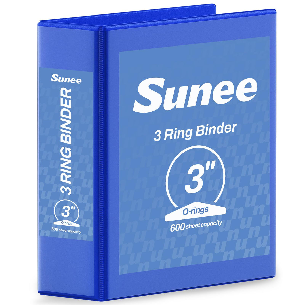 SUNEE 3 Ring Binder 1 Inch Pink 1 Pack, Holds 175 Sheets of Letter Paper, Clear View 1" Three Ring PVC-Free (Fit 8.5x11 Inches) for School or Office Supplies