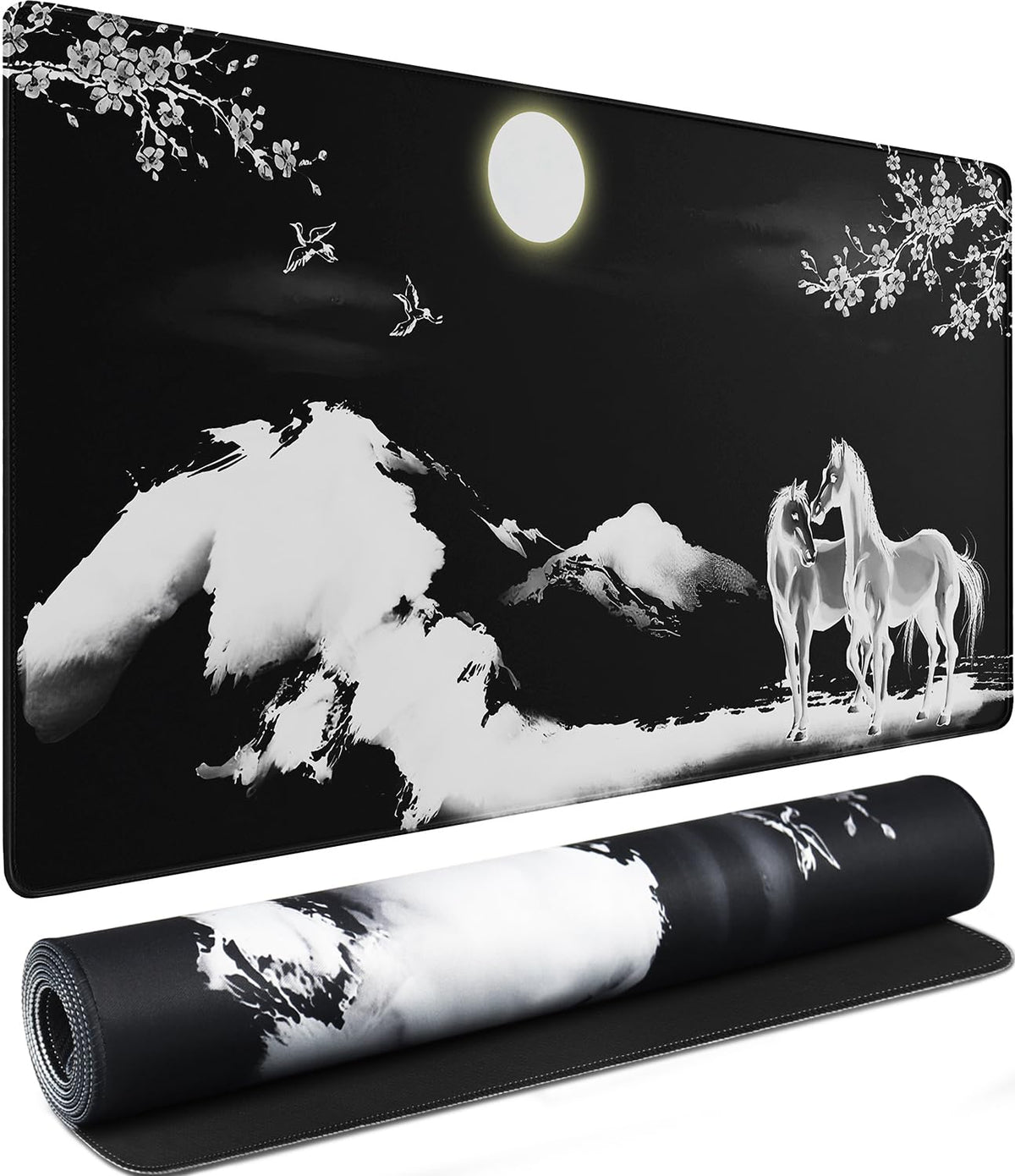 Large Gaming Mouse Pad, Waterproof Extra Large Mousepad with Stitched Edges | Mouse Pad Gaming, 31.5" x 15.7" Non-Slip Rubber Base Office Extended Big Long Keyboard Pad for Office Gamer Home XXL