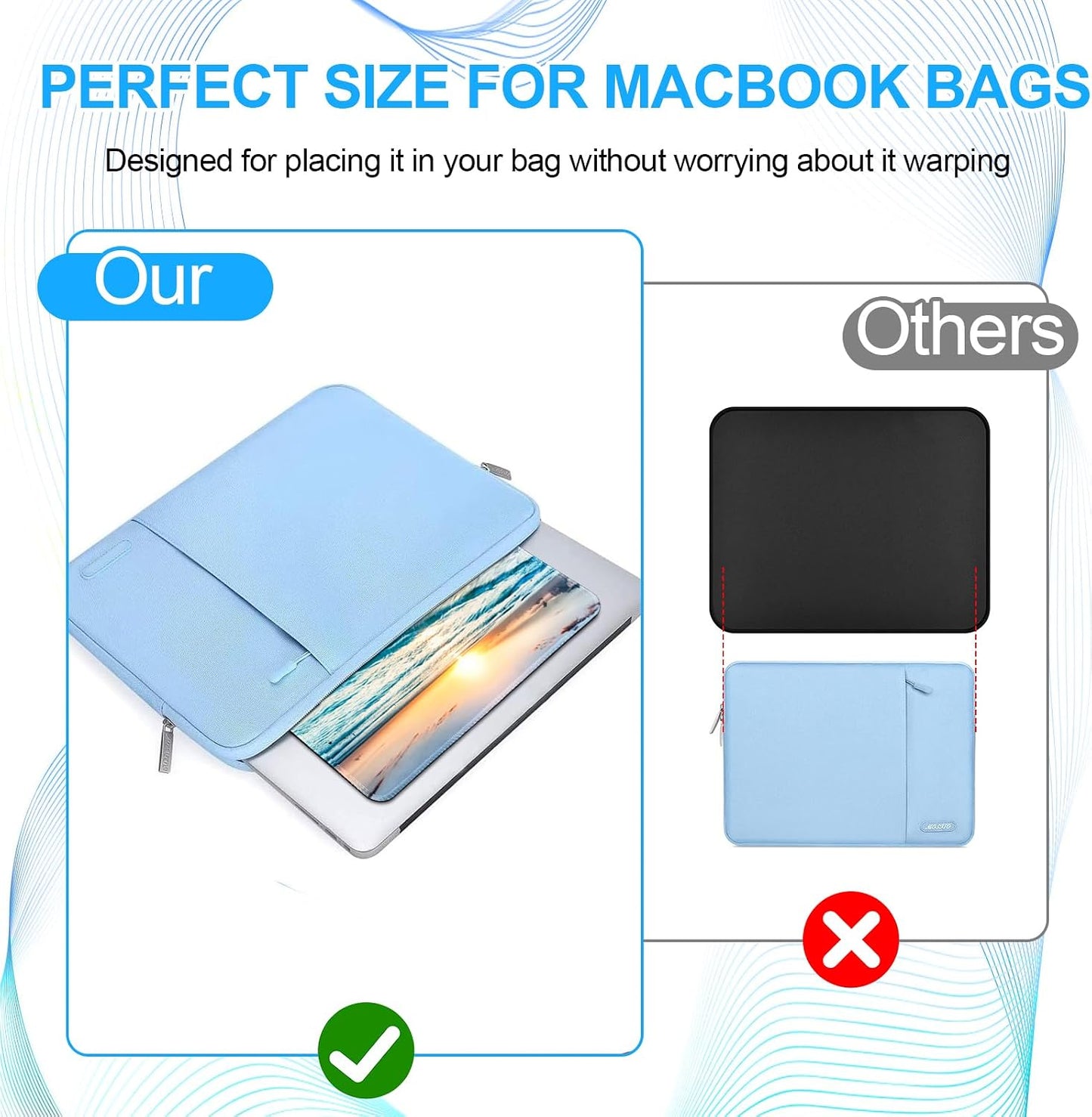 3 Pack Small Mouse pad Beach Square Mouse Mat for Wireless Mouse Office Computer Mousepad for Desk Mat Laptop with Non-Slip Rubber Base (Sea)