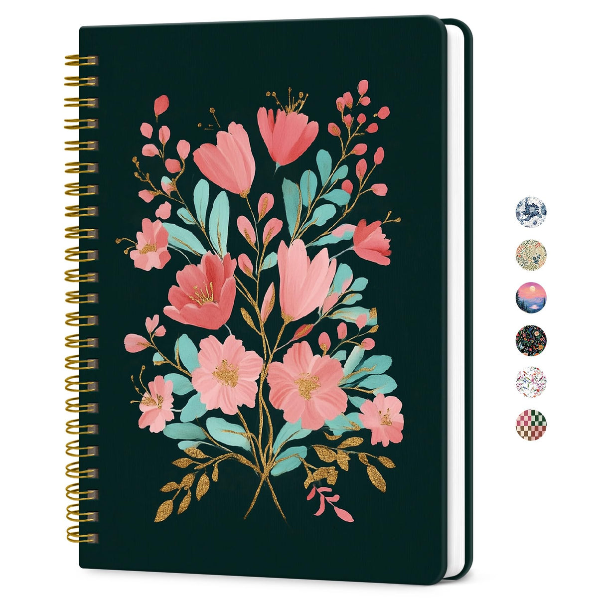ZOTIA Lined Spiral Notebook for Work Hardcover Spiral Journal College Ruled | Purple, 5.7" x 7.9" Spiral Journals for Writing, Work Notebooks, Note taking and Office School Supplies, 140 Pages