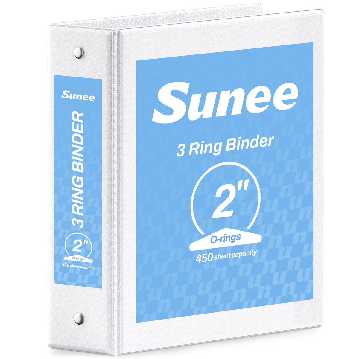 SUNEE 3 Ring Binder 1 Inch Pink 1 Pack, Holds 175 Sheets of Letter Paper, Clear View 1" Three Ring PVC-Free (Fit 8.5x11 Inches) for School or Office Supplies