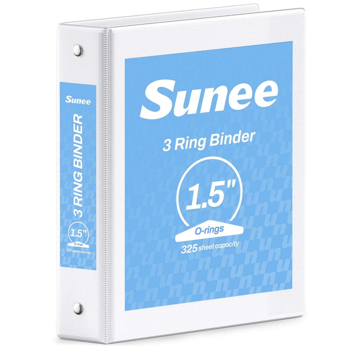 SUNEE 3 Ring Binder 1 Inch Pink 1 Pack, Holds 175 Sheets of Letter Paper, Clear View 1" Three Ring PVC-Free (Fit 8.5x11 Inches) for School or Office Supplies