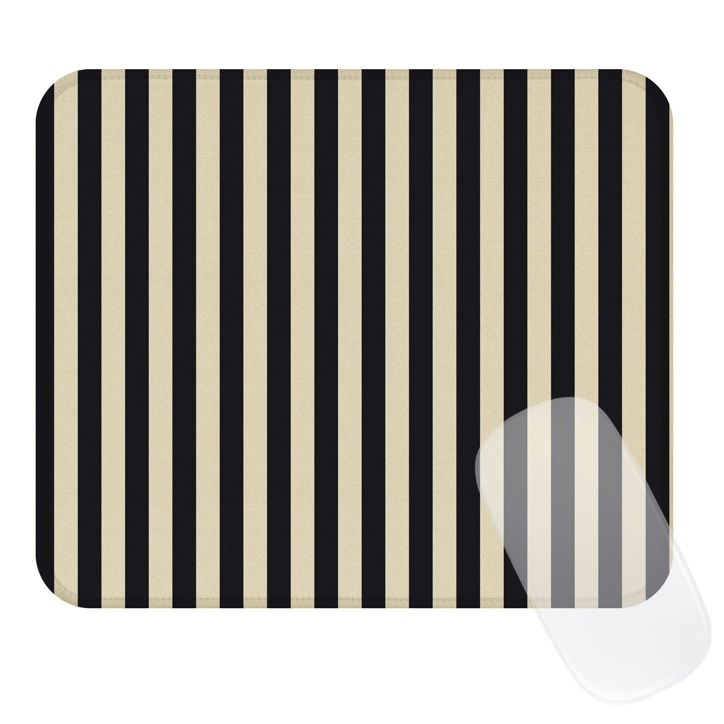 Cute Blue Stripes Mouse Pad, Waterproof Aesthetics Mouse Pads Design, Non-Slip Rubber Base Computer Simple Funny Mousepad,Small Mouse Mat Desk Accessories,Light Blue