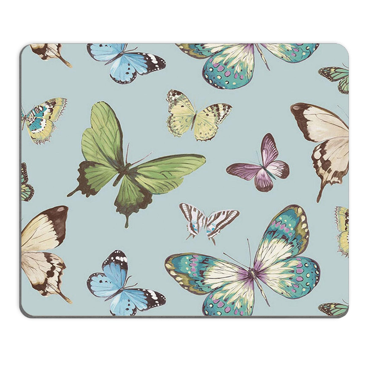 Mouse Pad, Square Mousepad, Personalized Premium-Textured, Non-Slip Rubber Base Mouse Mat, Waterproof Gaming Mouse Pad for Wireless Mouse, Computers, Laptop, Office, Home (Purple Butterfly)