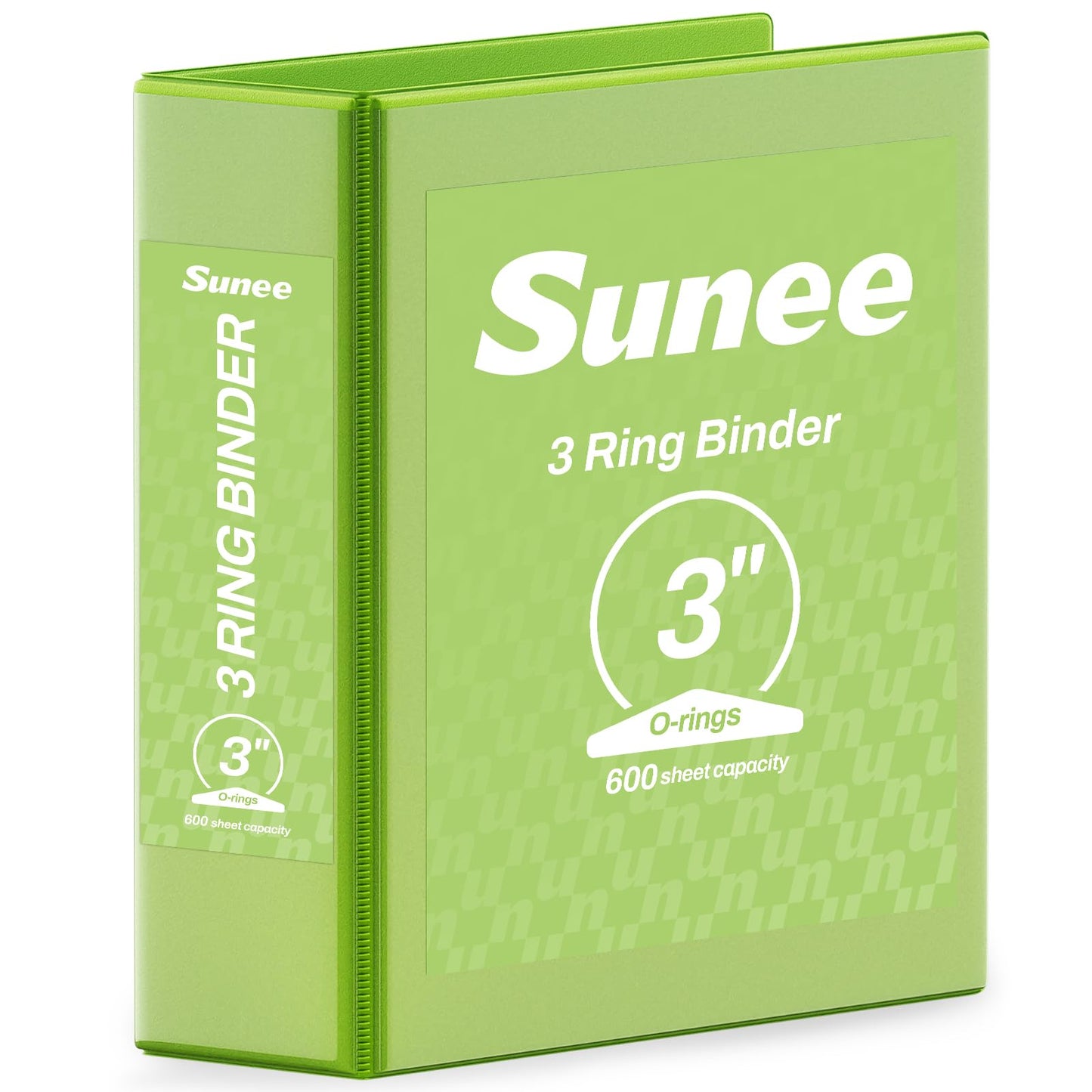 SUNEE 3 Ring Binder 1 Inch Pink 1 Pack, Holds 175 Sheets of Letter Paper, Clear View 1" Three Ring PVC-Free (Fit 8.5x11 Inches) for School or Office Supplies