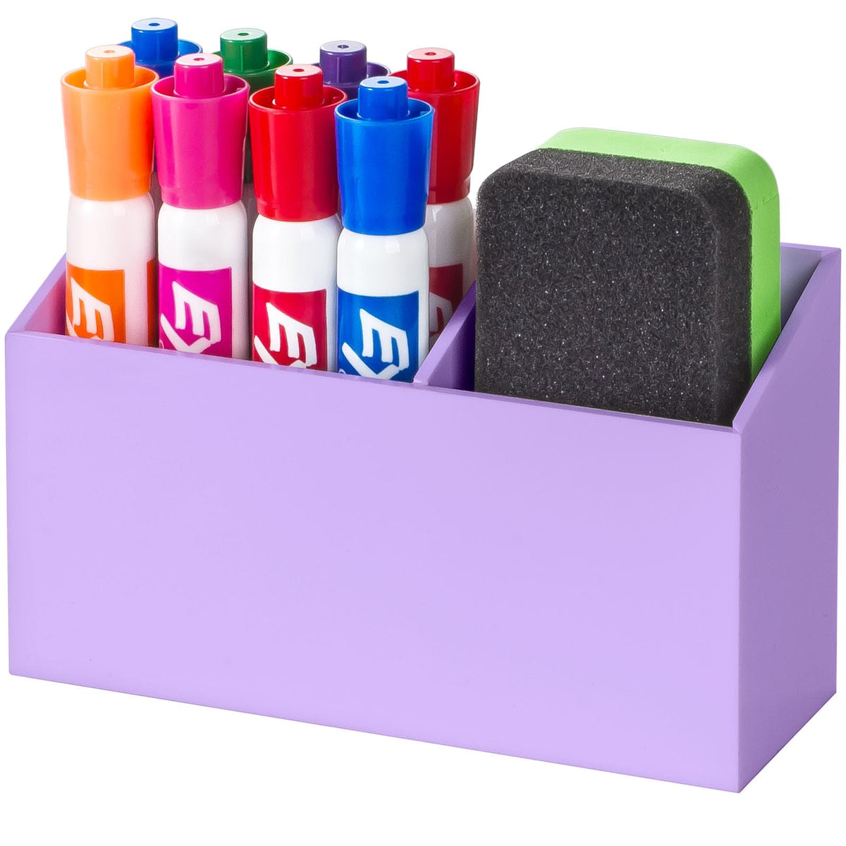 BEYGORM Magnetic Dry Erase Marker Holder for Whiteboard & Refrigerator | Non-slip Acrylic Pen Holder for Classroom, Fridge Magnet, Locker Organizer Accessories, Teacher & School Supplies(Clear)