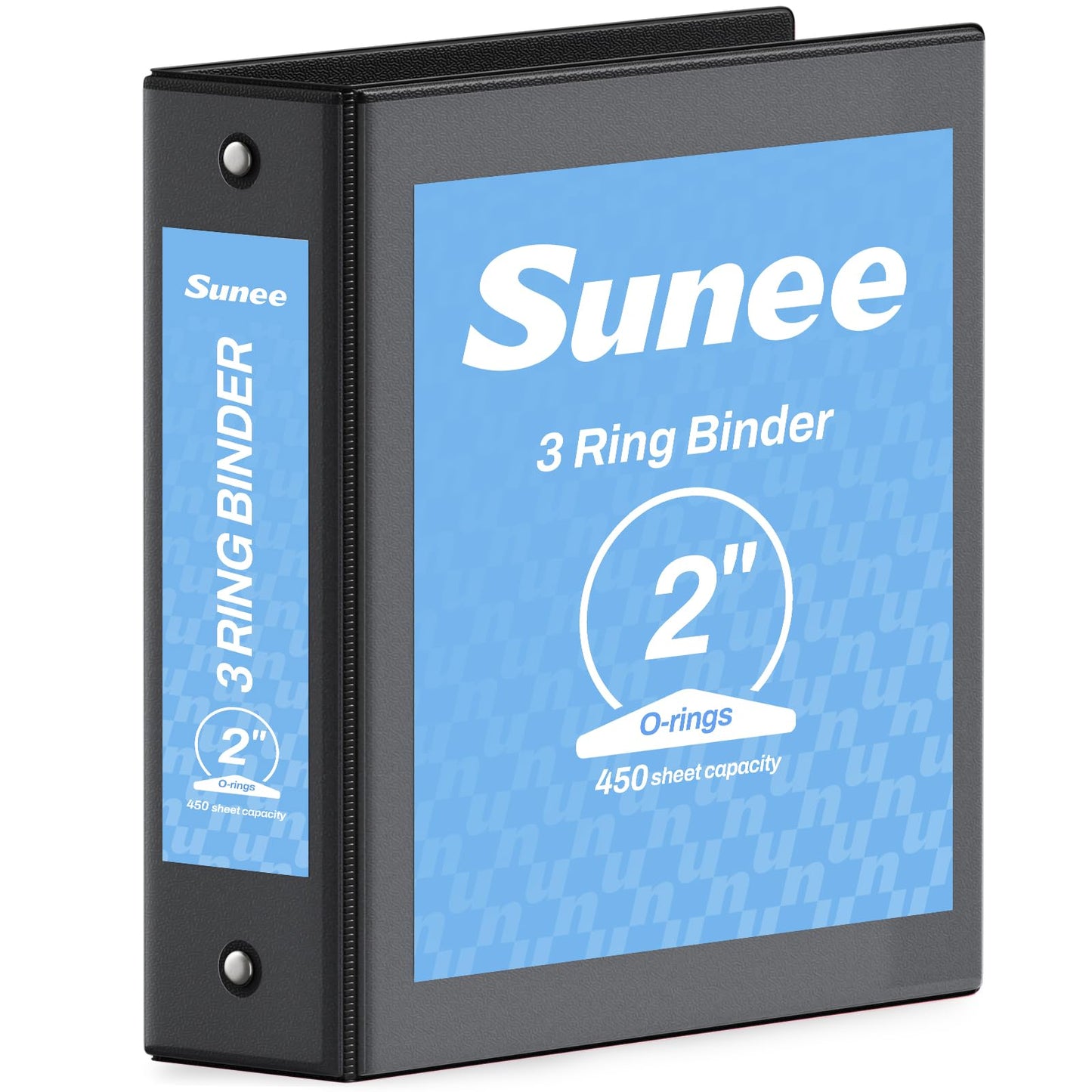 SUNEE 3 Ring Binder 1 Inch Pink 1 Pack, Holds 175 Sheets of Letter Paper, Clear View 1" Three Ring PVC-Free (Fit 8.5x11 Inches) for School or Office Supplies