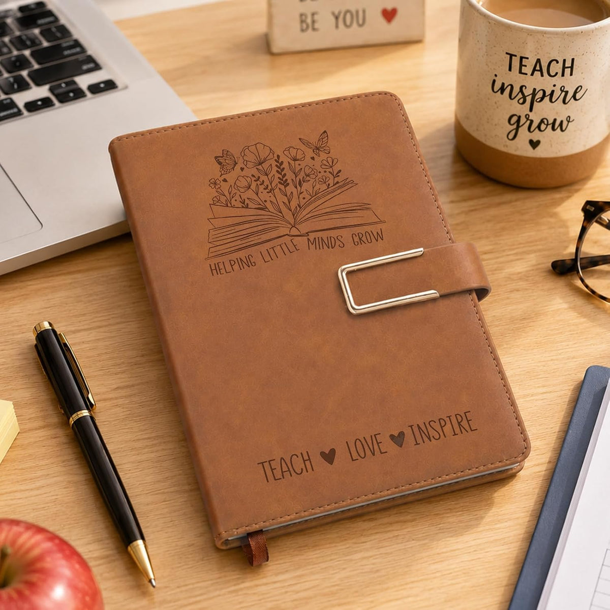 AOSERI Teacher Gifts for Women and Men,PU Leather Teacher Notebook Journal | Teacher Appreciation Gifts from Students for Preschool, Daycare, Elementary, New Teachers, End of School Year, Back to School