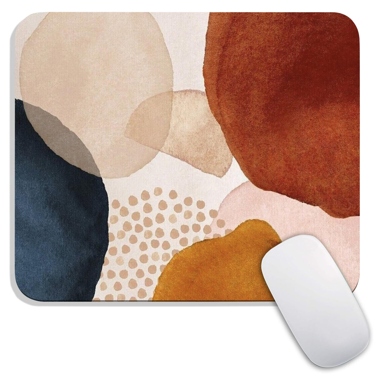 Square Mouse Pad Beautiful Flowers Plants, Personalized Premium-Textured Custom Mouse Mat Design, Washable Mousepad Cloth, Non-Slip Rubber Base Computer Mouse Pads for Wireless Mouse