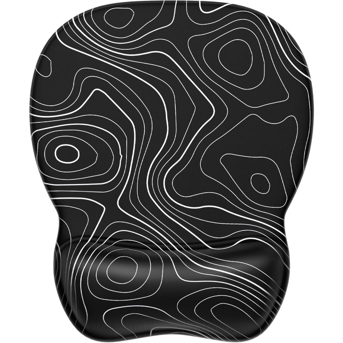 MROCO Ergonomic Mouse Pad with Gel Wrist Rest, 9.4 x 8.1 in, Cloud Forest | Ergonomic Shape Design, Multiple Pattern Options, Gel Wrist Comfort, Smooth Lycra Surface, Non-Slip PU Base