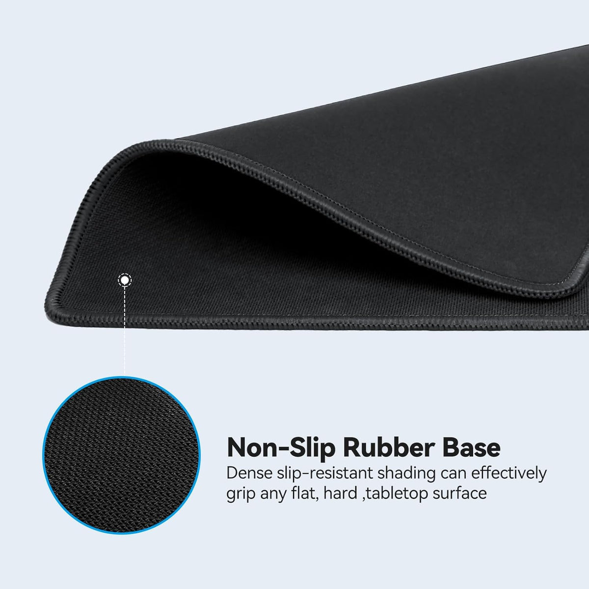 TECKNET 4 Pack Mouse Pad with Durable Anti-fray Stitching, Small Mousepad | Anti-slip Rubber Base, Ultra-smooth Surface, Waterproof Material, Gaming Mouse Mat for Laser and Optical Mice, Black