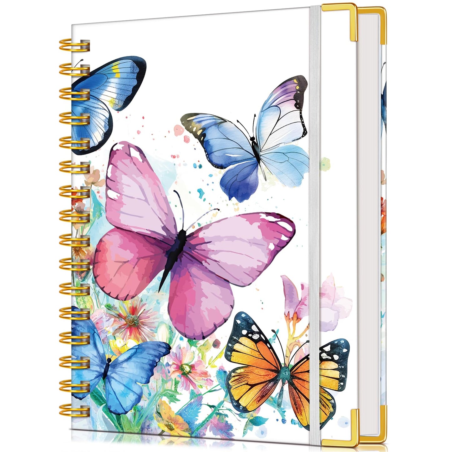 Lined Spiral Notebook Journal for Women, 150 Pages Cute Notebooks 5.75” x 8.38”, A5 Hardcover Spiral Journals with 100 GSM Thick Paper, College Ruled Notebook for Writing Work School, Autumn Tree