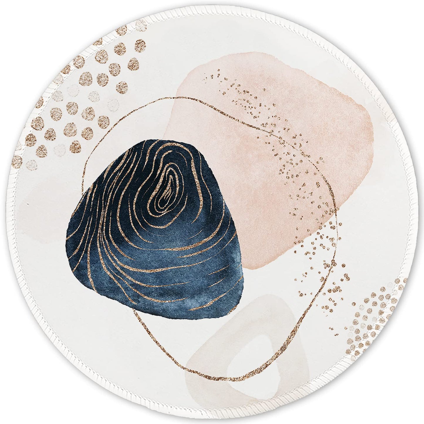 ITNRSIIET Marble Round Mouse Pad Pink Marble Customized Premium-Textured Washable Desktop Protection Mouse Mat with Non-Slip Rubber Base 7.87×7.87×0.12 inches, Pink Marble