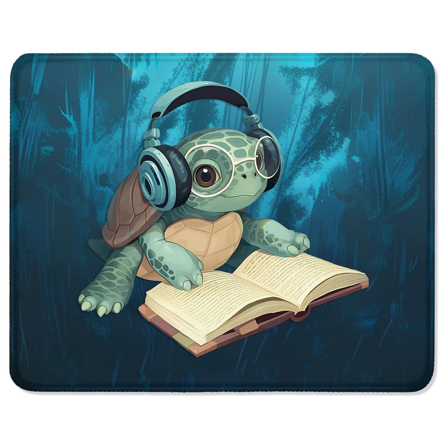 ITNRSIIET Mouse Pad with Stitched Edge Premium Textured Smooth Precise Operation Waterproof Washable Non-Slip Rubber Base Desktop Protection Mat, 10.2×8.3×0.12 inches, Palm Texture