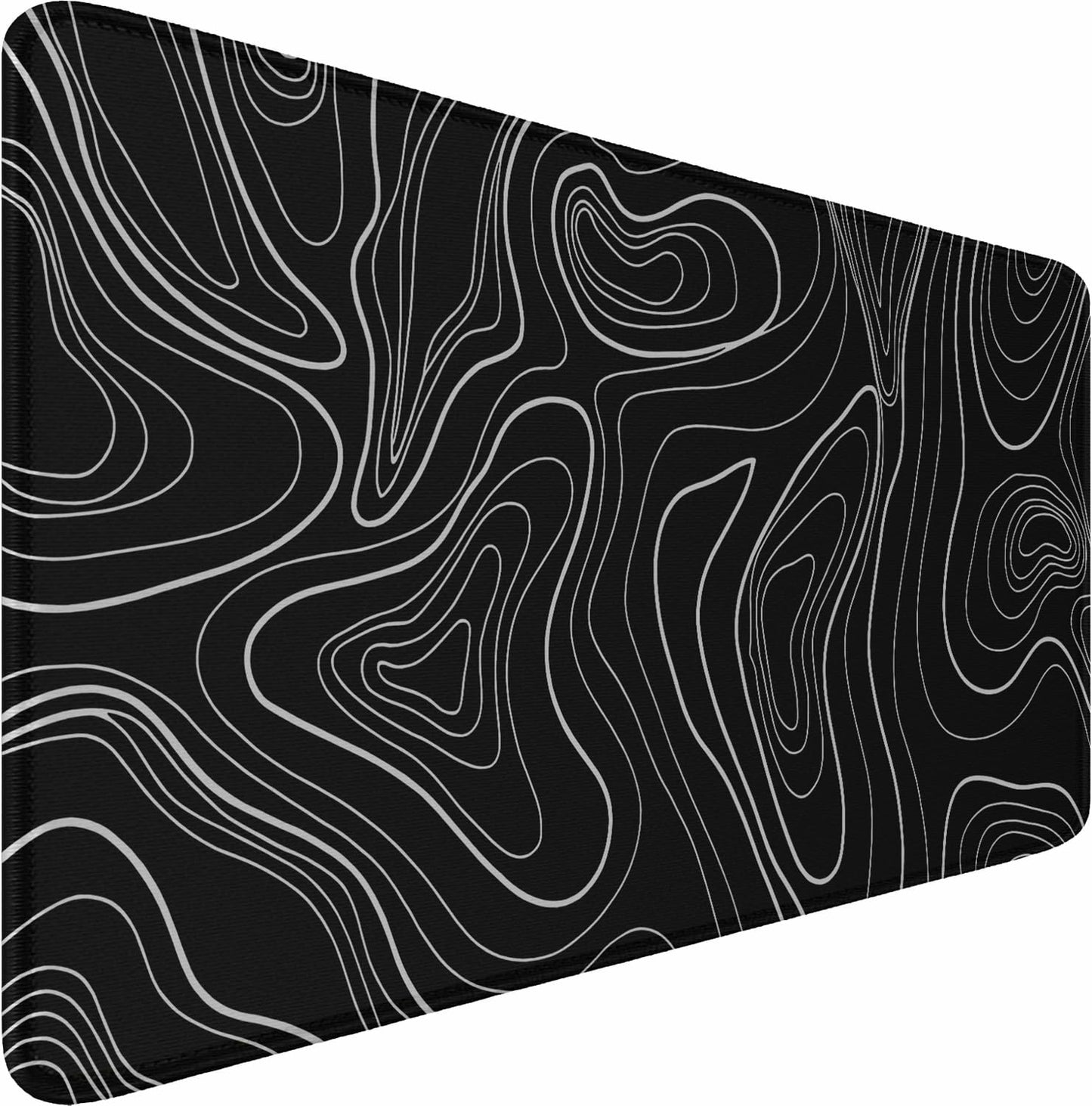 Mouse Pad Gaming, Extra Large Mousepad with Stitched Edges, Non-Slip Base | Large MousePad, Premium Microfiber Cloth Surface, Waterproof Keyboard Desk Mat for Home Office Gaming, 31.5 x 11.8 in, Black