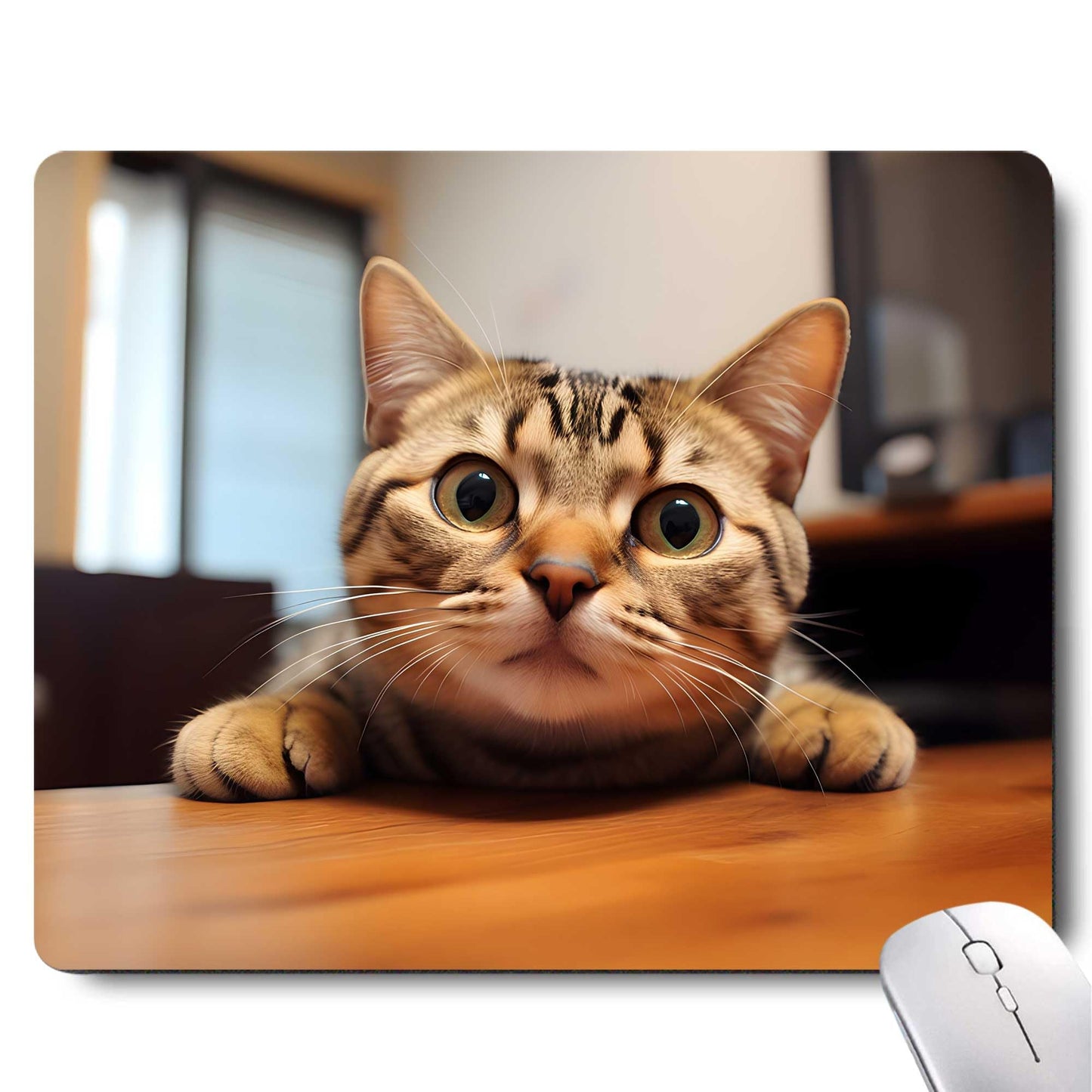 Gorgeous Flowers Plants Mouse Pad,Pink Floral Rose Mouse Pads for Desk,Soft Computer Mouse Mat Cute Mousepad Cloth Computer Mouse Pads for Women,Square Waterproof Non-Slip Rubber Base MousePads