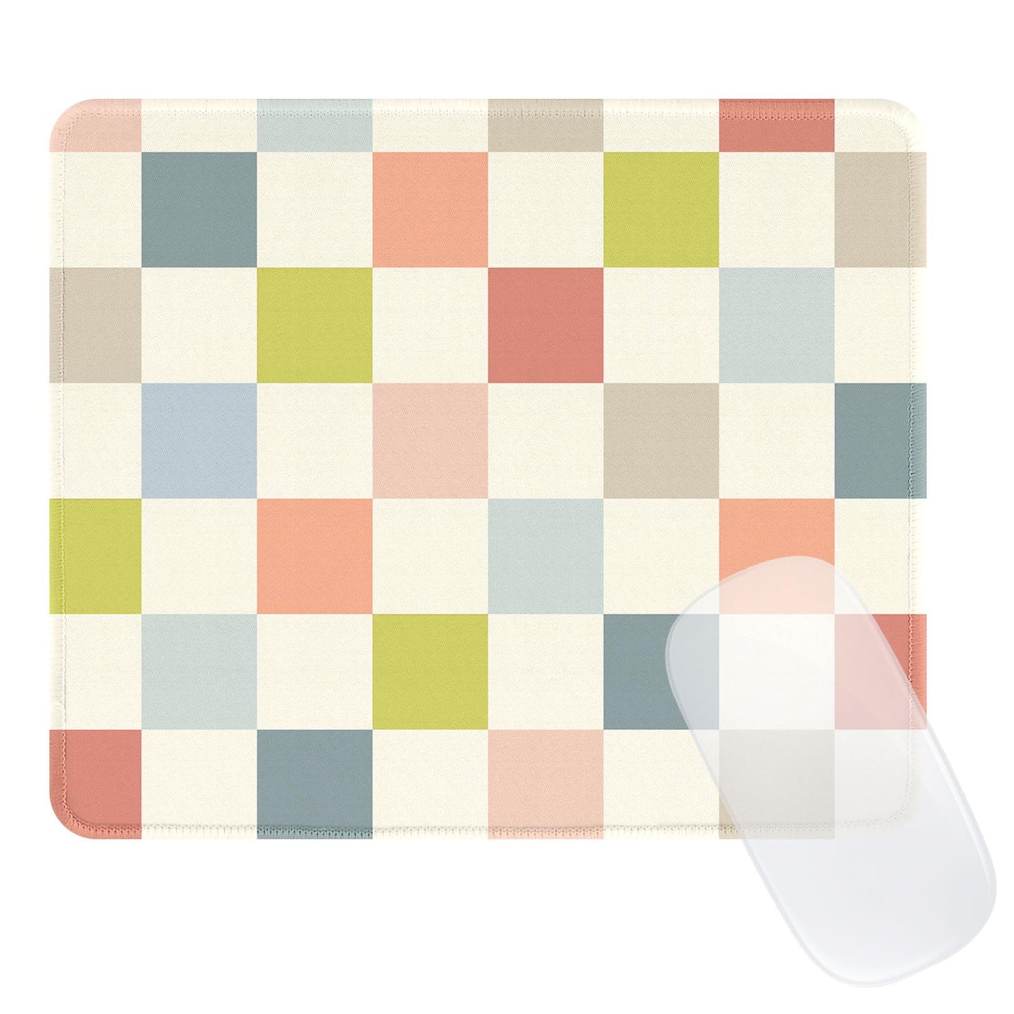 Cute Blue Stripes Mouse Pad, Waterproof Aesthetics Mouse Pads Design, Non-Slip Rubber Base Computer Simple Funny Mousepad,Small Mouse Mat Desk Accessories,Light Blue