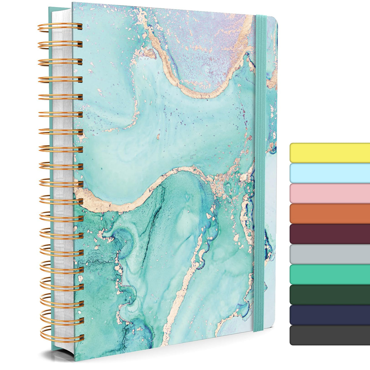 Forvencer Lined Spiral Journal Notebook with 300 Numbered Pages, B5 | College Ruled Thick Journals for Writing with 100GSM Paper, Hardcover Notebooks with Content for Work School Women Men