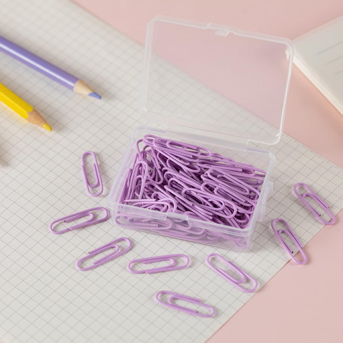 50PCS 1.1inch Paper Clips Colorful,Durable and Rustproof, Stainless Steel Paper Clips Small, Paperclips Office for Teacher Supplies School