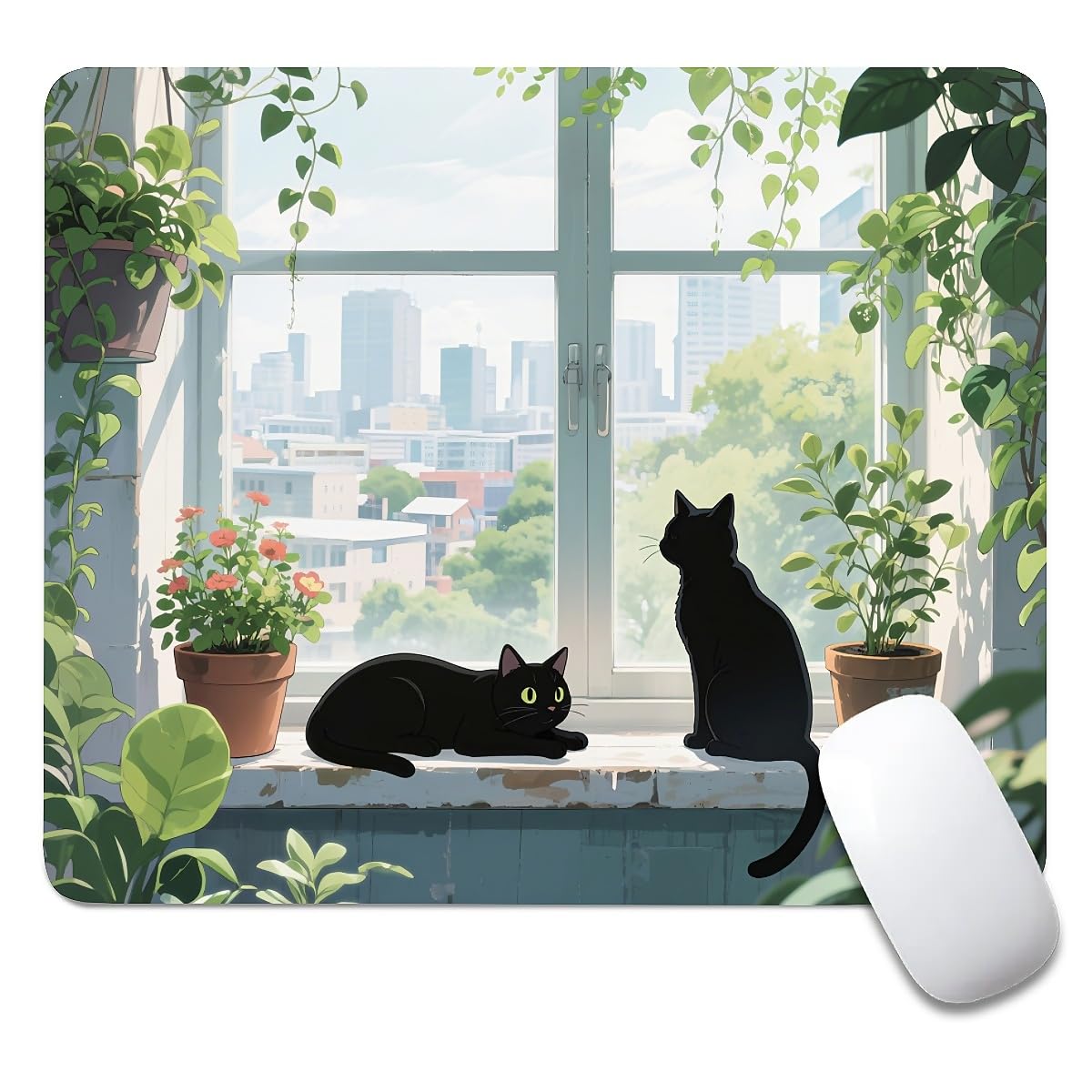 Beach Sunset Mouse Pad,Cute Mouse pad,Custom Small Mouse Pads with Designs,Portable Office Non-Slip Rubber Base Wireless Mouse Pad for Laptop