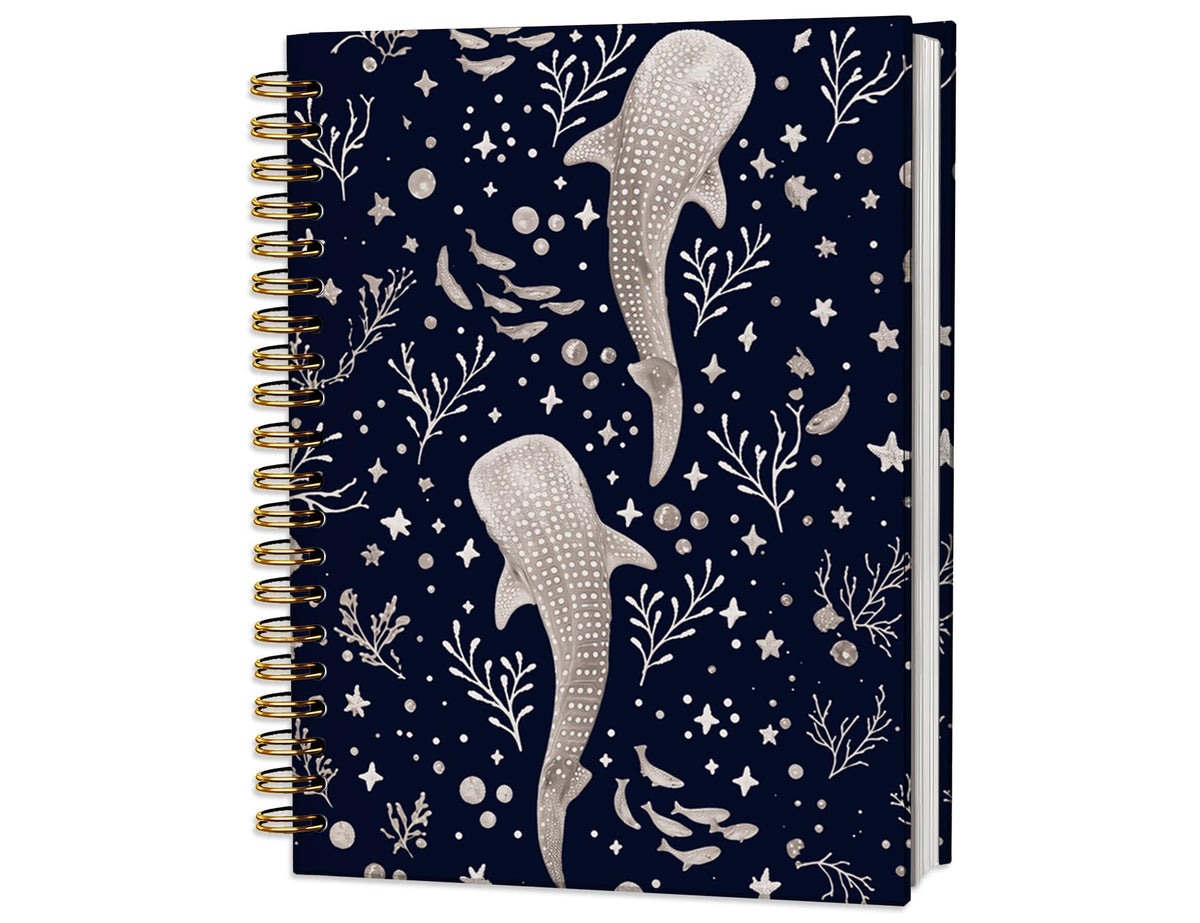 Whale Shark Notebook, Whale Shark Marine Biology Gifts for Women Girls Kids, Ocean Animal Spiral Notebook Journal for School Office Supplies, 5.5x8.3 Inch