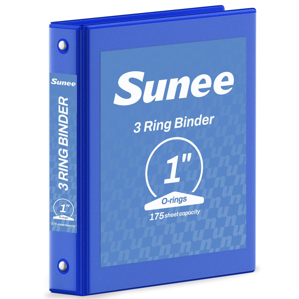 SUNEE 3 Ring Binder 1 Inch Pink 1 Pack, Holds 175 Sheets of Letter Paper, Clear View 1" Three Ring PVC-Free (Fit 8.5x11 Inches) for School or Office Supplies