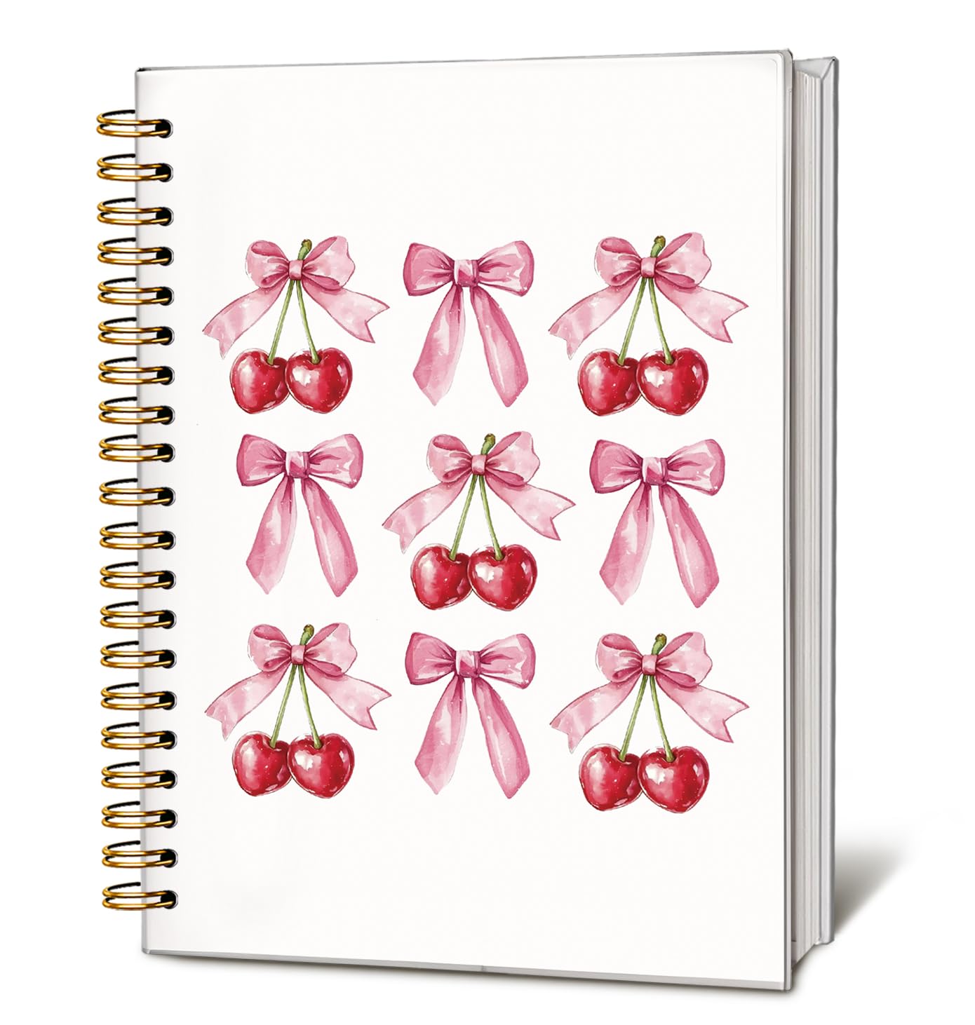 Cute Pink Bow Journal for Teen Girls & Women, Cute School Supplies - Cute Preppy Bow Stuff Birthday Gifts for Women Girls, Coquette Stuff Pink Bow Bible Hardcover Spiral Notebook 5.5x8.3