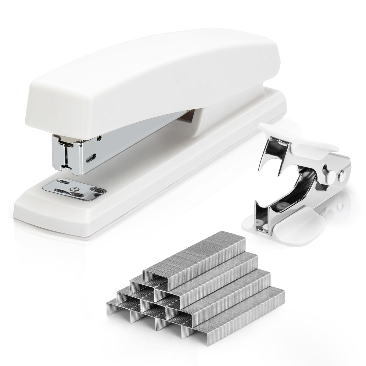 Deli Stapler, 25 Sheet Capacity, 1000 Staples & Staple Remover, Blue