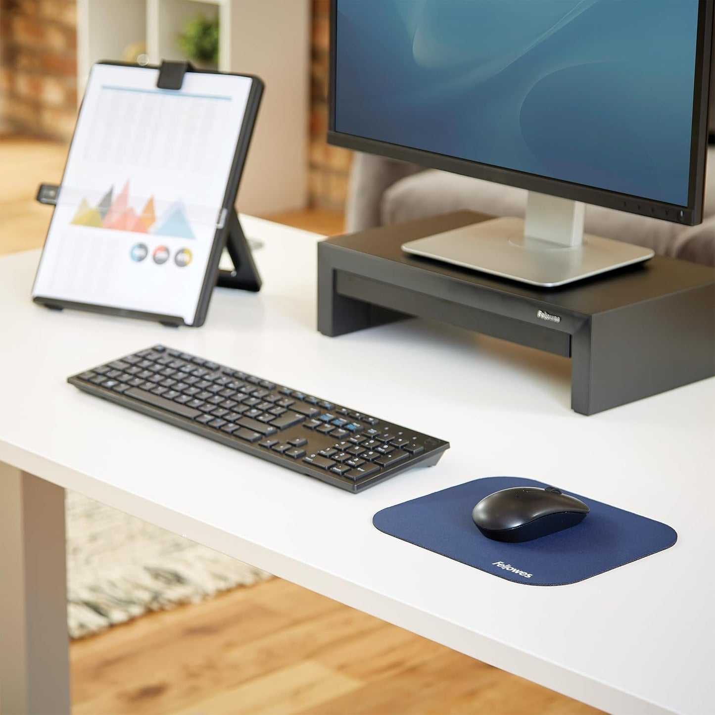 Fellowes 58021 Medium Mouse Pad (Blue)