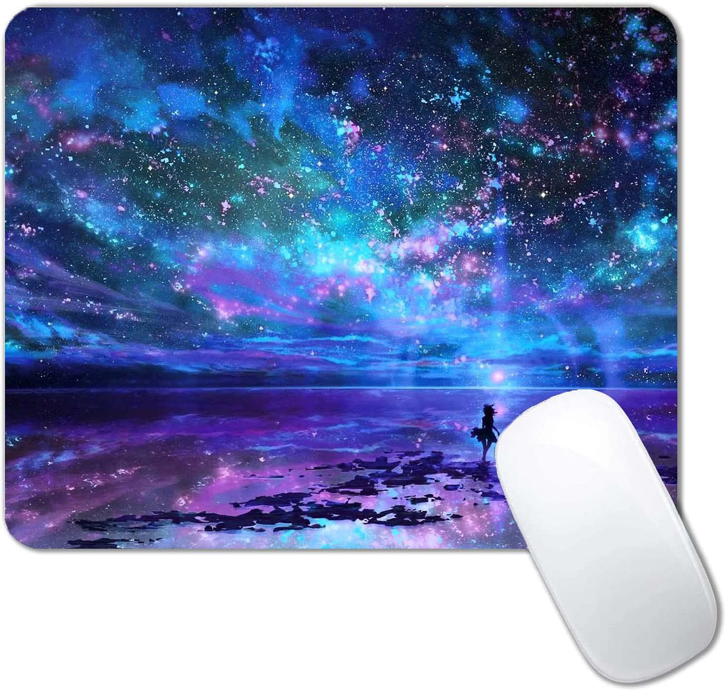 Beach Sunset Mouse Pad,Cute Mouse pad,Custom Small Mouse Pads with Designs,Portable Office Non-Slip Rubber Base Wireless Mouse Pad for Laptop