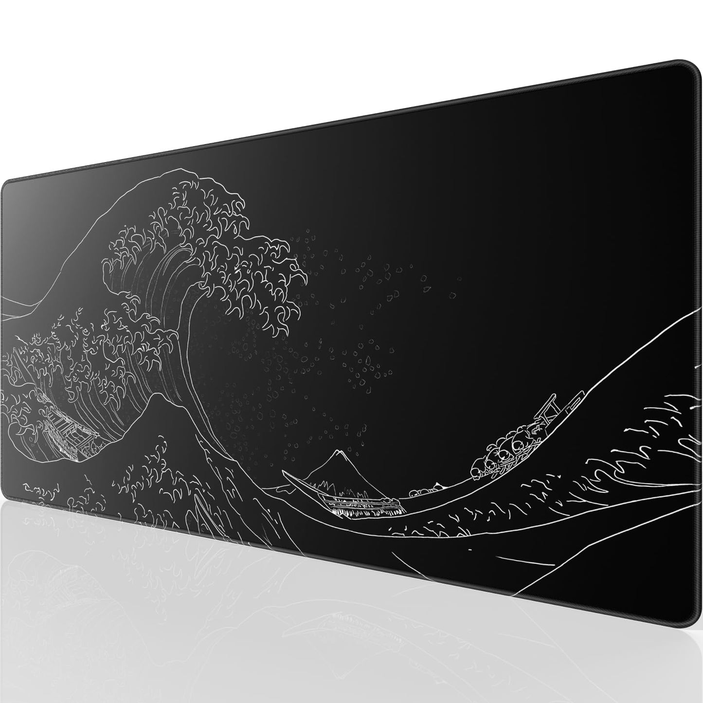 KTRIO Large Gaming Mouse Pad Desk Mat for Gamer, 31.5" x 11.8", Black, XL | Extended Size Design, Superior Micro-Weave Cloth, Non-Slip Rubber Base, Durable Stitched Edges, Water-Resistant Coating