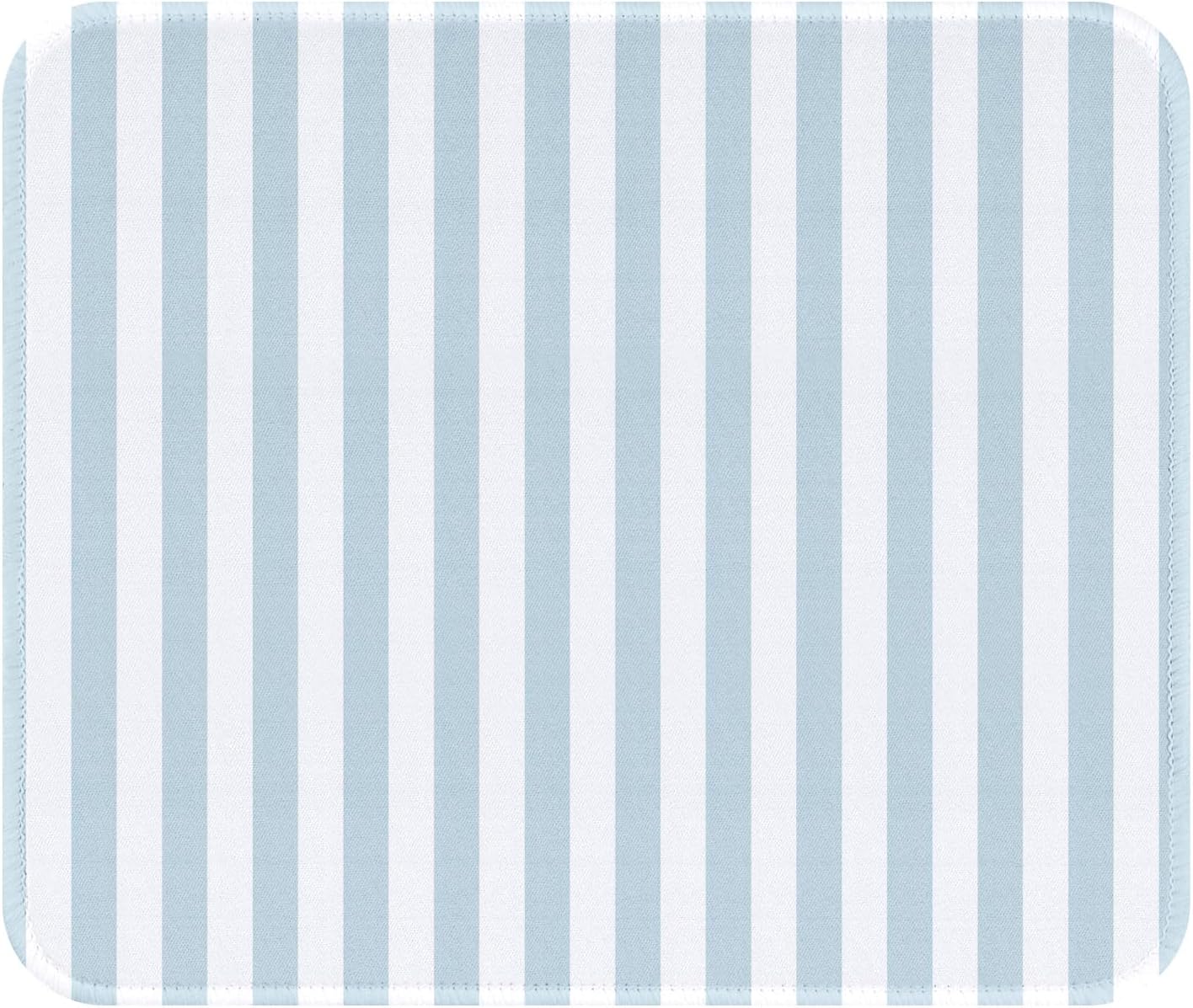 Cute Blue Stripes Mouse Pad, Waterproof Aesthetics Mouse Pads Design, Non-Slip Rubber Base Computer Simple Funny Mousepad,Small Mouse Mat Desk Accessories,Light Blue