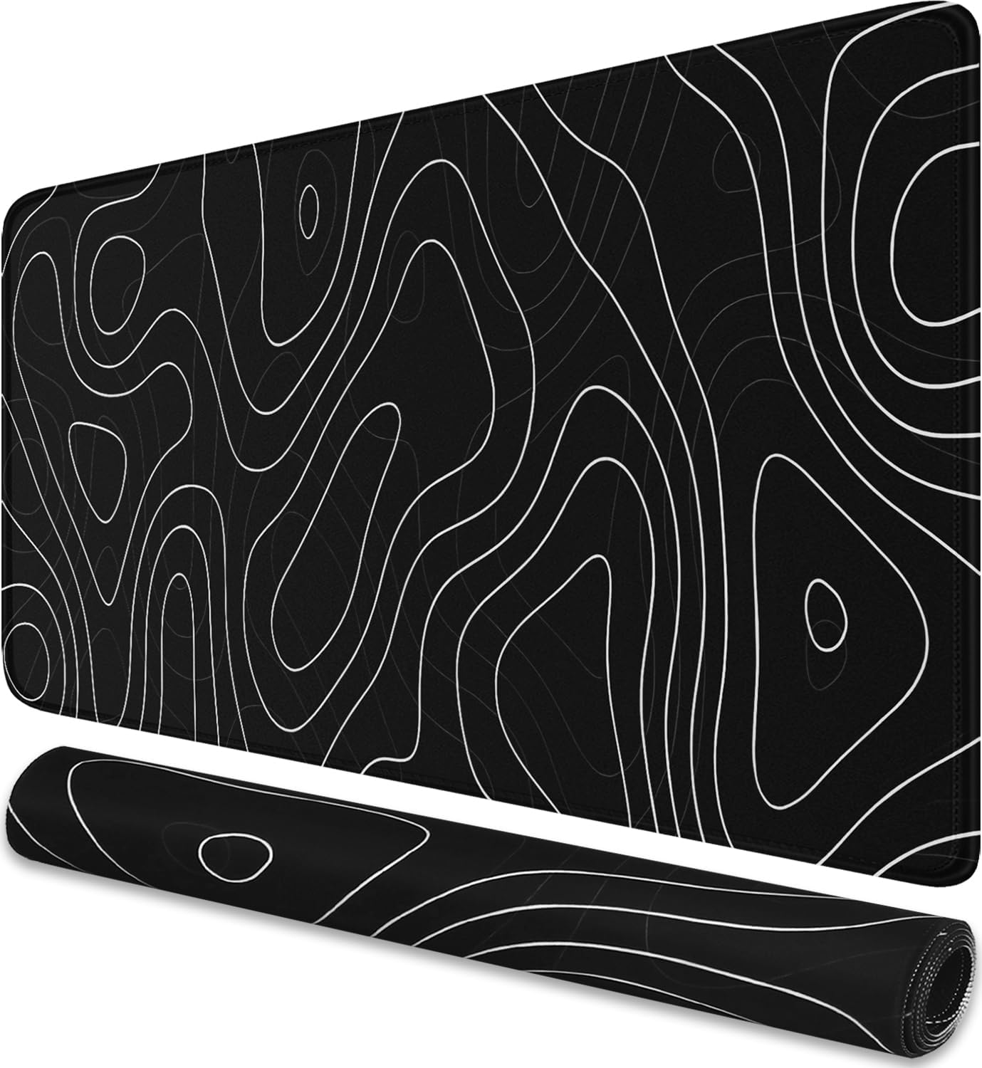 Mouse Pad Gaming, 31.5" x 15.7" Large Extended Mousepad with Stitched Edge | Large Mousepad Waterproof Surface & Non-Slip Rubber Base XXL Long Keyboard Mat for Gamer Office Home