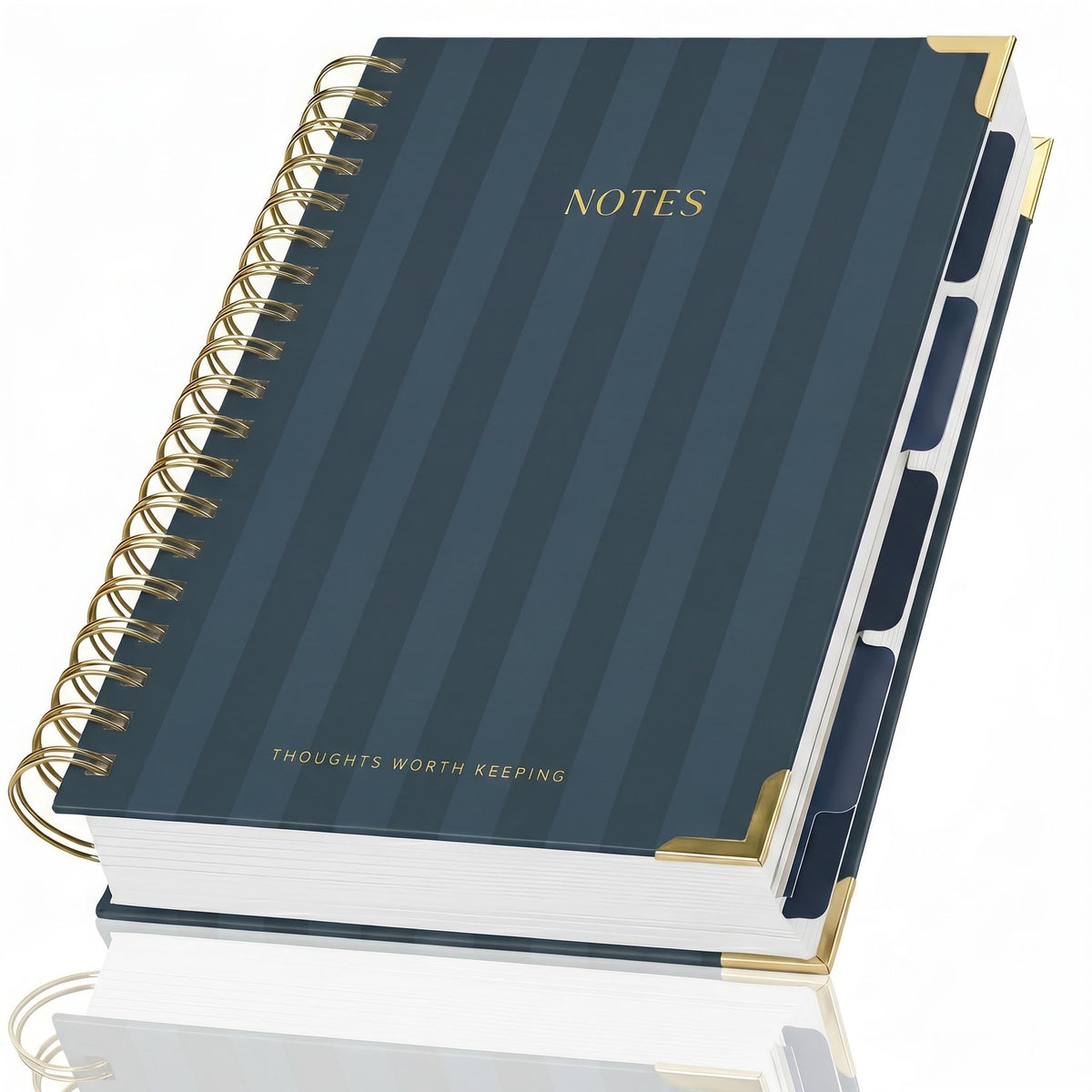 Aesthetic Thick Spiral Notebook With Tabs - Journal For Women Size B5 | College Ruled Note Book with 300 Lined Pages and Dividers - Perfect for Writing and Staying Organized at Work or School